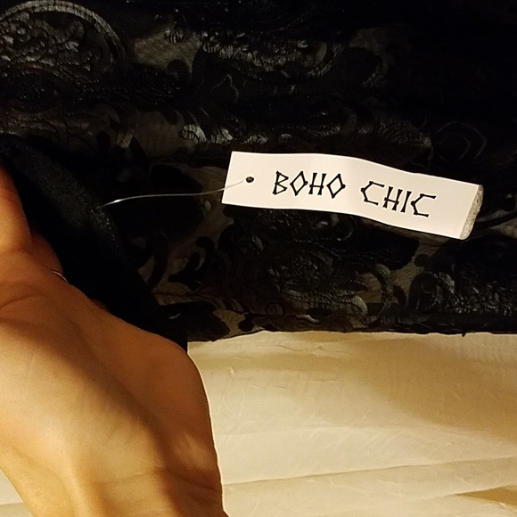 😍🍁👀NWT Boho Chic See Through Button Up Blouse - Picture 12 of 12